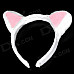 Cute Costume Party Holiday Cat Ears Headband + Bow Tie + Tail Set - White + Pink (3 PCS)