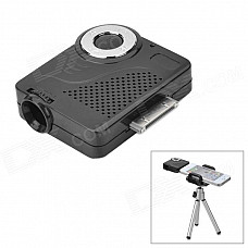 Mini USB Projector w/ AV for Iphone 4 / 4S / Ipad - Black