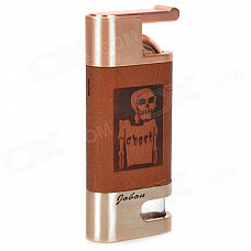 319A Stainless Steel Windproof Butane Gas Lighter - Golden + Brown