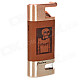 319A Stainless Steel Windproof Butane Gas Lighter - Golden + Brown