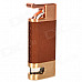 319A Stainless Steel Windproof Butane Gas Lighter - Golden + Brown