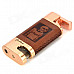 319A Stainless Steel Windproof Butane Gas Lighter - Golden + Brown