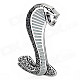 Unique Stainless Steel 3D Snake Car Grill Decoration - Silver