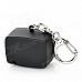 Retro TV Style Keychain w/ Cell Phone Strap / LED Light / TV Static Noise Sound - Black (3 x AG13)