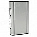 Focus JunLang Wiredrawing Cigarette Storage Case - Silver + Black (Holds 10)