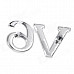 3D V6 Grill Decoration Emblem for Car Tuning - Silver