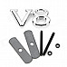 3D V8 Grill Decoration Emblem for Car Tuning - Silver