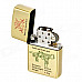 STAR Stylish Sub-machine Gun Pattern Windproof Fluid Fuel Lighter - Golden