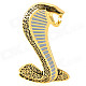 Stainless Steel 3D Snake Shaped Grill Decoration Emblem for Car Tuning - Golden