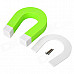 "U" Shaped ABS + Magnet Keys Hanging Toy w/ Self-Adhesive Tape - Green