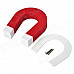 "U" Shaped ABS + Magnet Keys Hanging Toy w/ Self-Adhesive Tape - Red