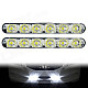 BF-D12082107X 12W 6000K 931lm 6-LED White Light Daytime Running Light for Car - (DC 12V / 2 PCS)