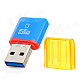 Diamond High-Speed USB 2.0 Micro SD SDHC TF Card Reader - Blue (Max. 32GB)