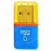 Diamond High-Speed USB 2.0 Micro SD SDHC TF Card Reader - Blue (Max. 32GB)