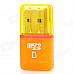 Diamond High-Speed USB 2.0 Micro SD SDHC TF Card Reader - Orange (Max. 32GB)
