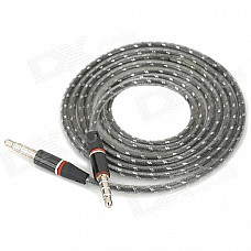 3.5mm TRRS Male to 3.5mm Male Audio Cable - Grey