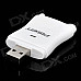 Pisen High-Speed USB 2.0 SD Card Reader - Transparent Blue + White (Max. 64GB)