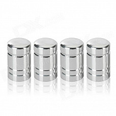 Aluminum Alloy Car Tire Valve Caps - Silver (4 PCS)