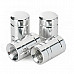 Aluminum Alloy Car Tire Valve Caps - Silver (4 PCS)