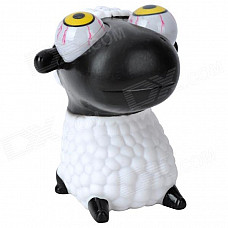 Cartoon Sheep Style Eyes Pop Out Stress Reliever Relief Squeeze Toy - Black + White