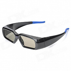 Rechargeable LCD Lens Shutter 3D Glasses for Projector - Black + Blue