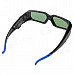 Rechargeable LCD Lens Shutter 3D Glasses for Projector - Black + Blue