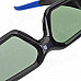 Rechargeable LCD Lens Shutter 3D Glasses for Projector - Black + Blue