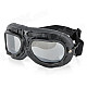 Fashion Transparent PC Lens Safety Motorcycle Goggles - Black Frame