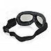 Fashion Transparent PC Lens Safety Motorcycle Goggles - Black Frame