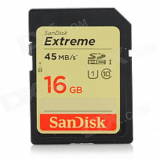 Genuine SanDisk Extreme SDHC 300X High-Speed Memory Card (16GB / Class 10)