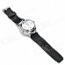 Creative 2-in-1 Silicone Band Quartz Wristwatch + Butane Lighter - Black + Silver + White (1 x 377)