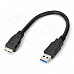 Micro USB 3.0 to USB Cable for HDD - Black (14cm)