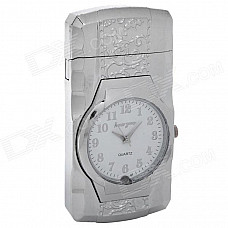 Fashion Quartz Watch Windproof Butane Gas Lighter - Silver (1 x 377)