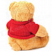 Lovely Plush Bear Doll w/ Sweater - Red + Yellow