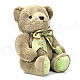 Lovely Plush Bear Doll w/ Bow - Glaucum