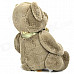 Lovely Plush Bear Doll w/ Bow - Glaucum