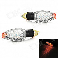 1W 14-LED Yellow Light Motorcycle Steering / Signal Lamp (12V / 25cm / 2 PCS)