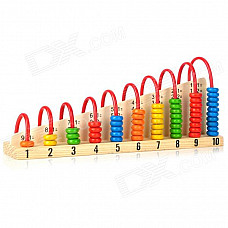 JIWANG XM-3010 1 + 1 Wooden Calculation Toy Shelf - Multicolored