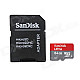 Genuine SanDisk Micro SDXC / TF Memory Card w/ SD Card Adapter - Grey + Red (64GB / Class 10)