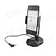 0.8" LCD 360' Rotating Car Charger Smart Stand w/ Hands-Free / FM Transmitter - Black (DC 12~24V)