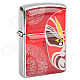 HOLI Beijing Opera Facial Masks Style Stainless Steel Fuel Lighter - Red