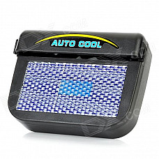 Solar Powered Car Auto Cool Air Vent Cooling Fan - Black