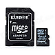 Kingston Micro SDHC / TF Memory Card w/ SD Adapter - Black (16GB / Class 10)