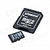 Kingston Micro SDHC / TF Memory Card w/ SD Adapter - Black (16GB / Class 10)