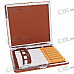 Thin Brown Leather Cigarette Case (Holds 10)