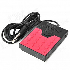 Daphon DF1778 Electronic Keyboard Sustain Damper Pedal - Red + Black (6.35mm Plug / 225cm-Cable)