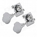 Open Style Bass String Tuning Pegs - Silver (2 PCS)