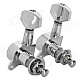 Closed Type Folk / Electric Guitar String Tuning Pegs - Silver (2 PCS)