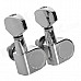 Closed Type Folk / Electric Guitar String Tuning Pegs - Silver (2 PCS)