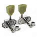 LP Style Folk / Electric Guitar String Tuning Peg - Silver + Light Green